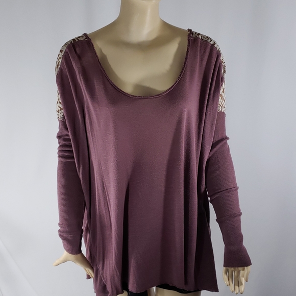 Free people rose top with off white rose lace - Picture 2 of 8